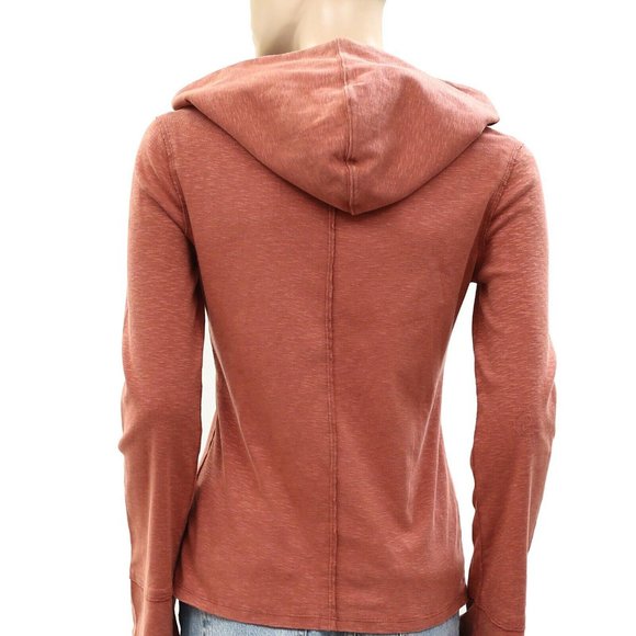 Pilcro & The Letterpress Anthropologie Cotton Long Sleeve Hoodie Top XS - Picture 6 of 8
